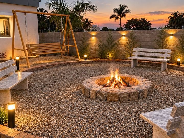 Fire-pit lounge